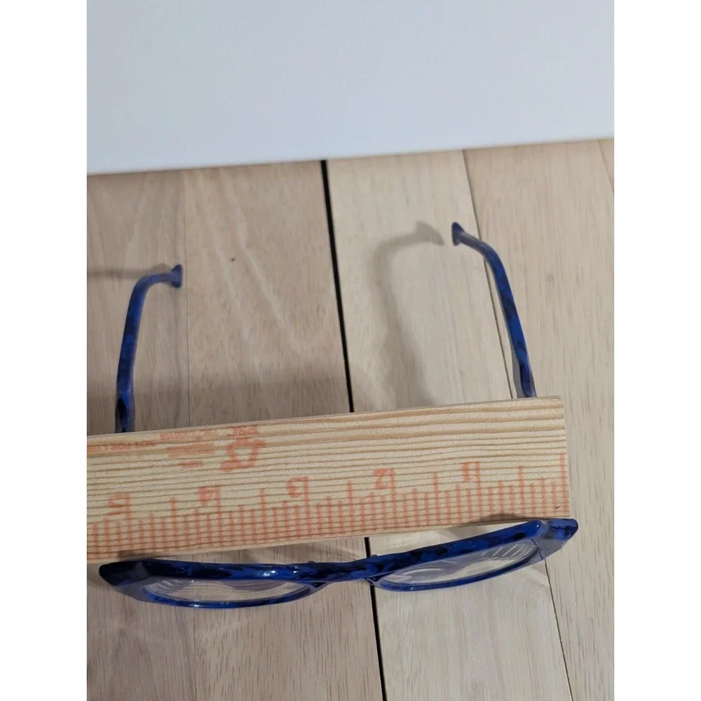 Faniel Senta Cieux Eyeglasses 50-21-140 Blue Acetate Cat Eye Designer Frames